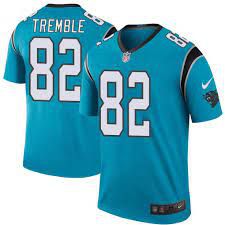 Cheap Men Carolina Panthers 82 Tommy Tremble Nike Blue Game NFL Jersey
